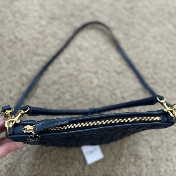 Clare V Petit Moyen in puffy navy blue - Picture 5 of 14